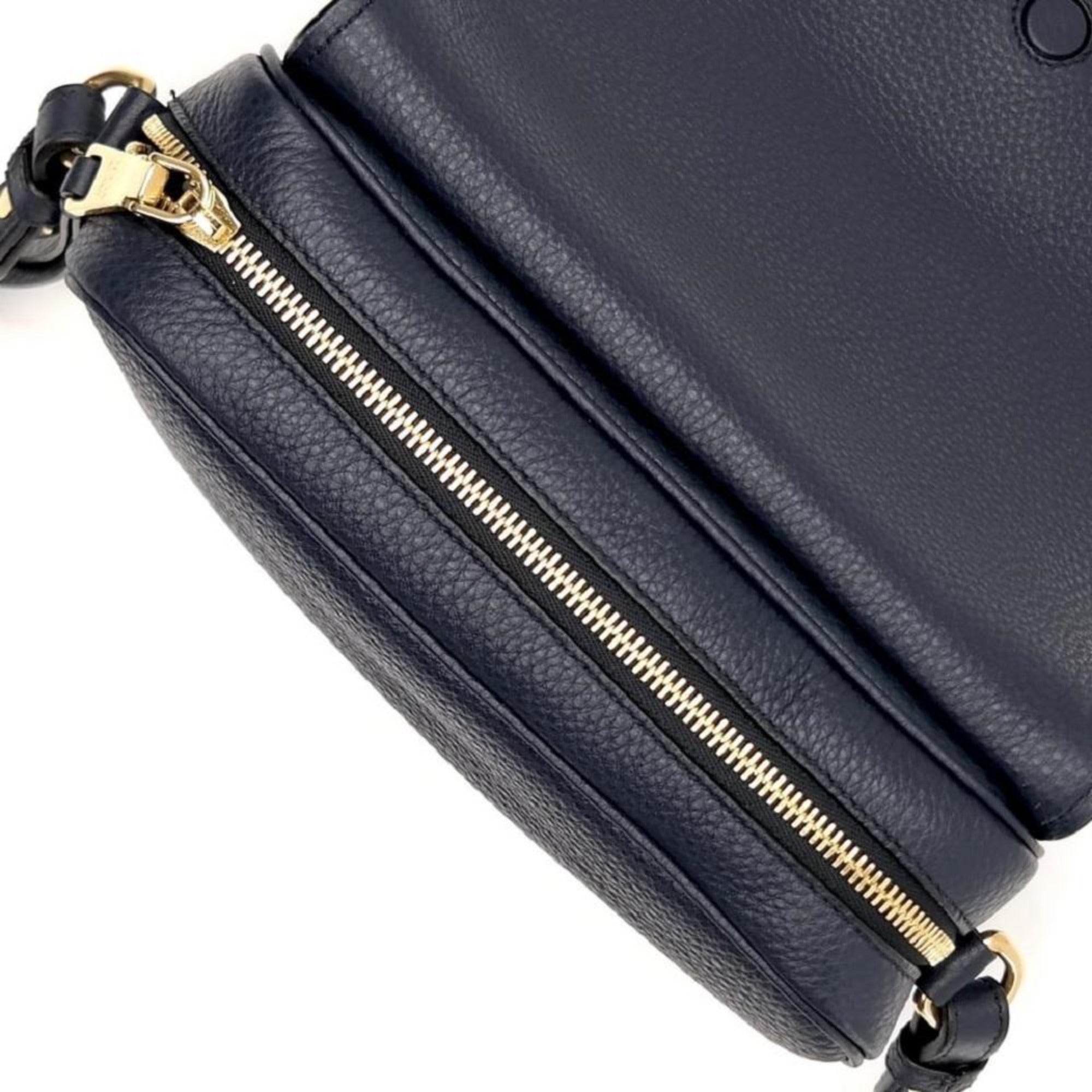 Prada Women's Vitello Phenix Flap Navy Leather Crossbody Bag 1BD163 at_Queen_Bee_of_Beverly_Hills