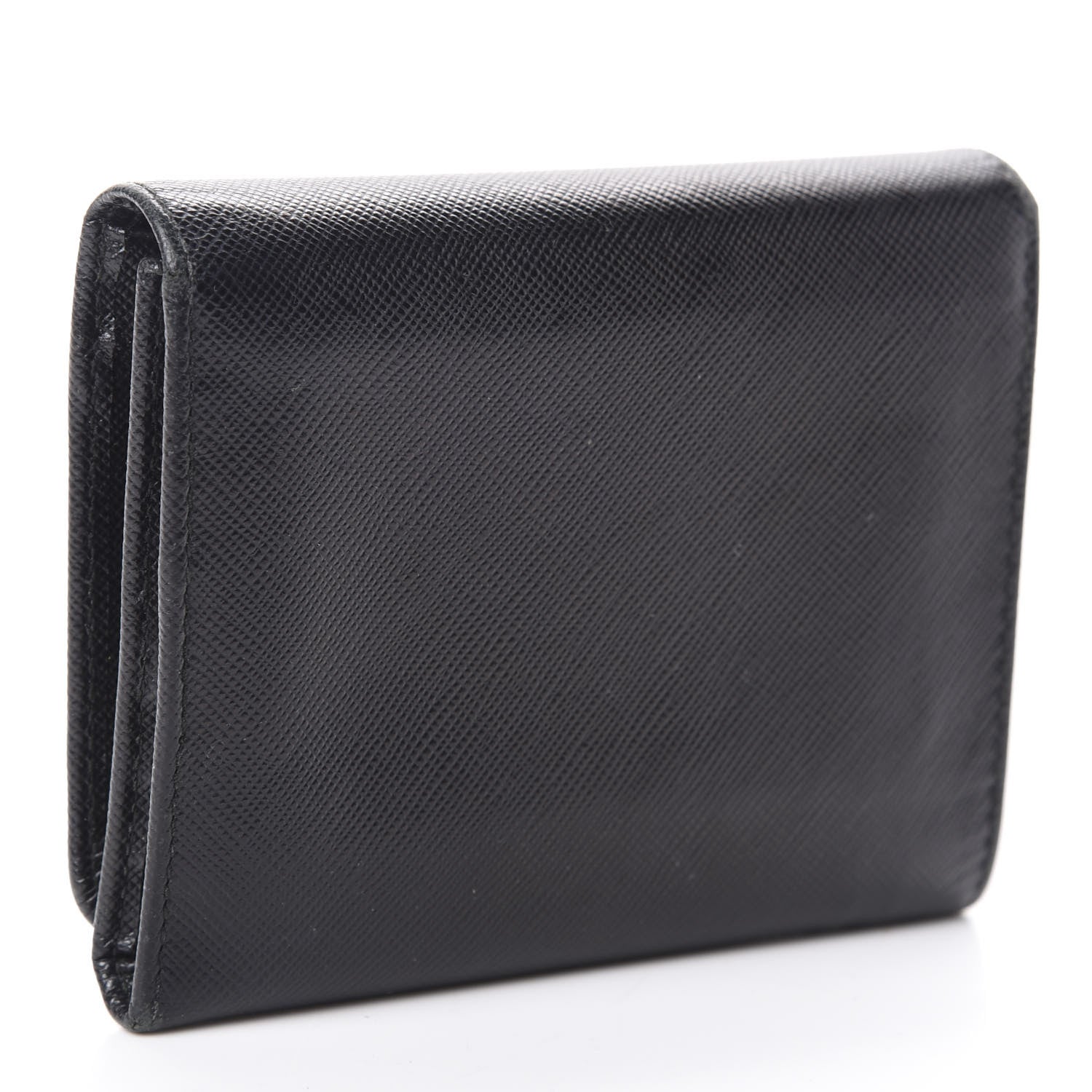 Prada Women's Wallet Saffiano Leather Bi Fold Black 1MH176 at_Queen_Bee_of_Beverly_Hills
