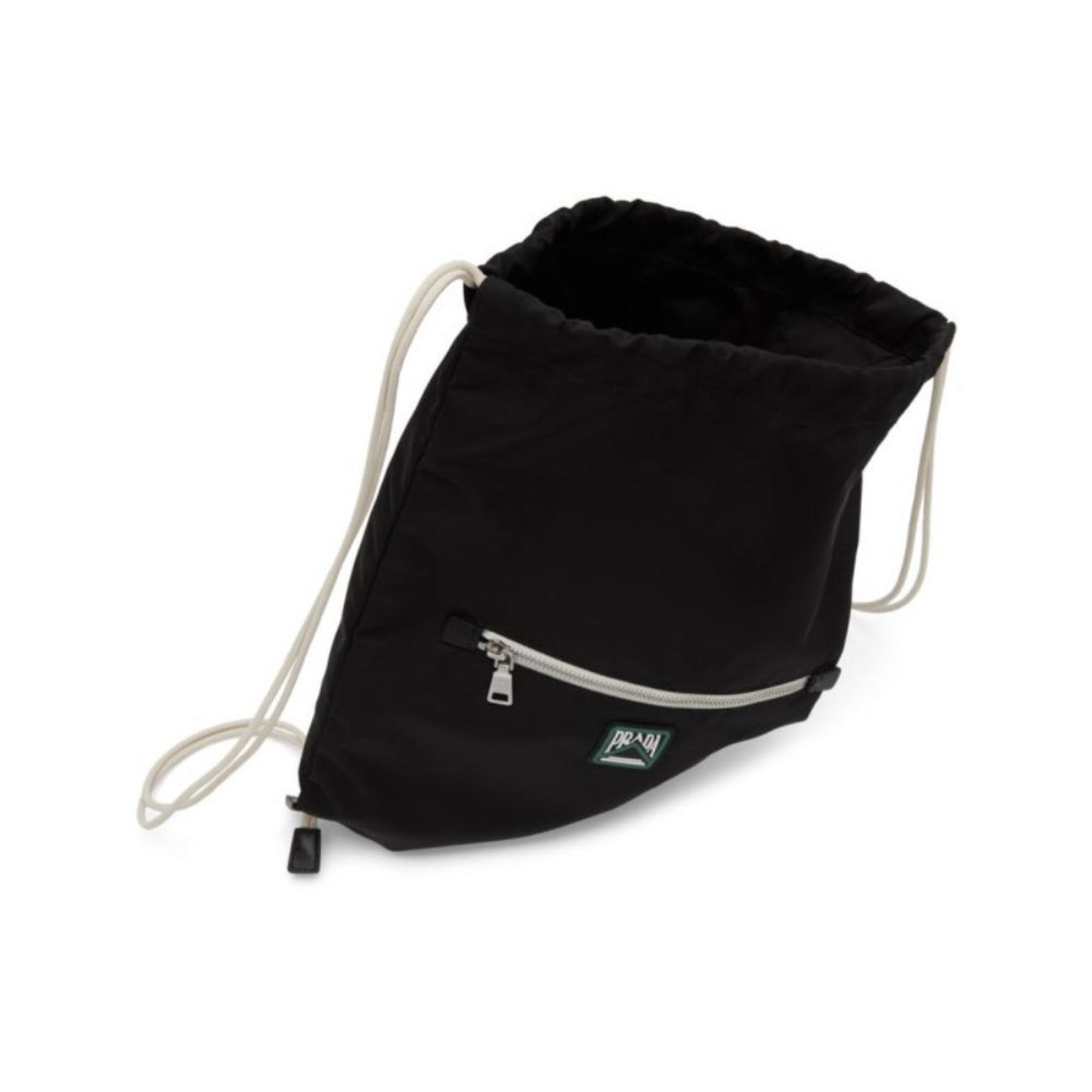 Prada Zaino Black Tessuto Nylon Drawstring Backpack 2VZ030 at_Queen_Bee_of_Beverly_Hills