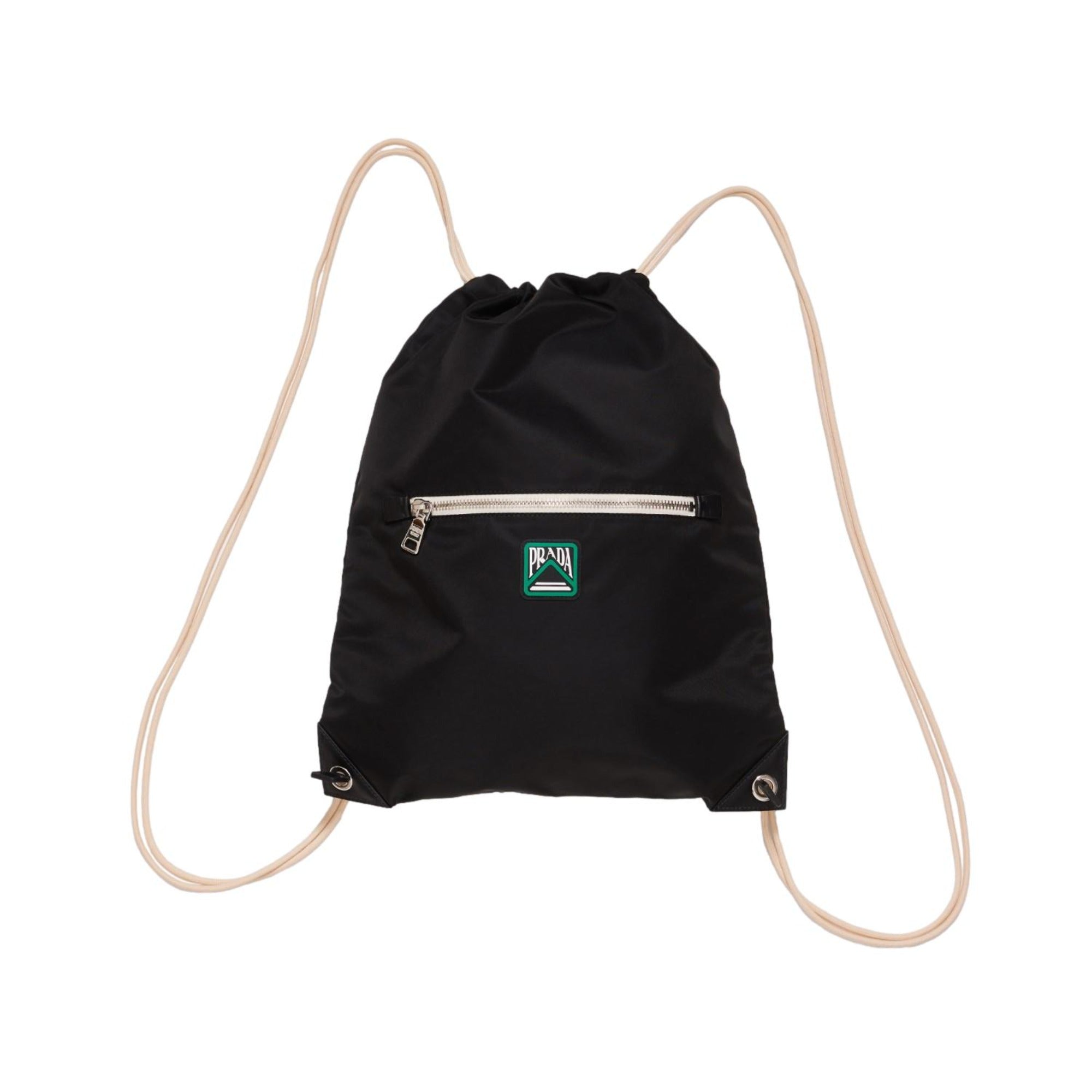Prada Zaino Black Tessuto Nylon Drawstring Backpack 2VZ030 at_Queen_Bee_of_Beverly_Hills