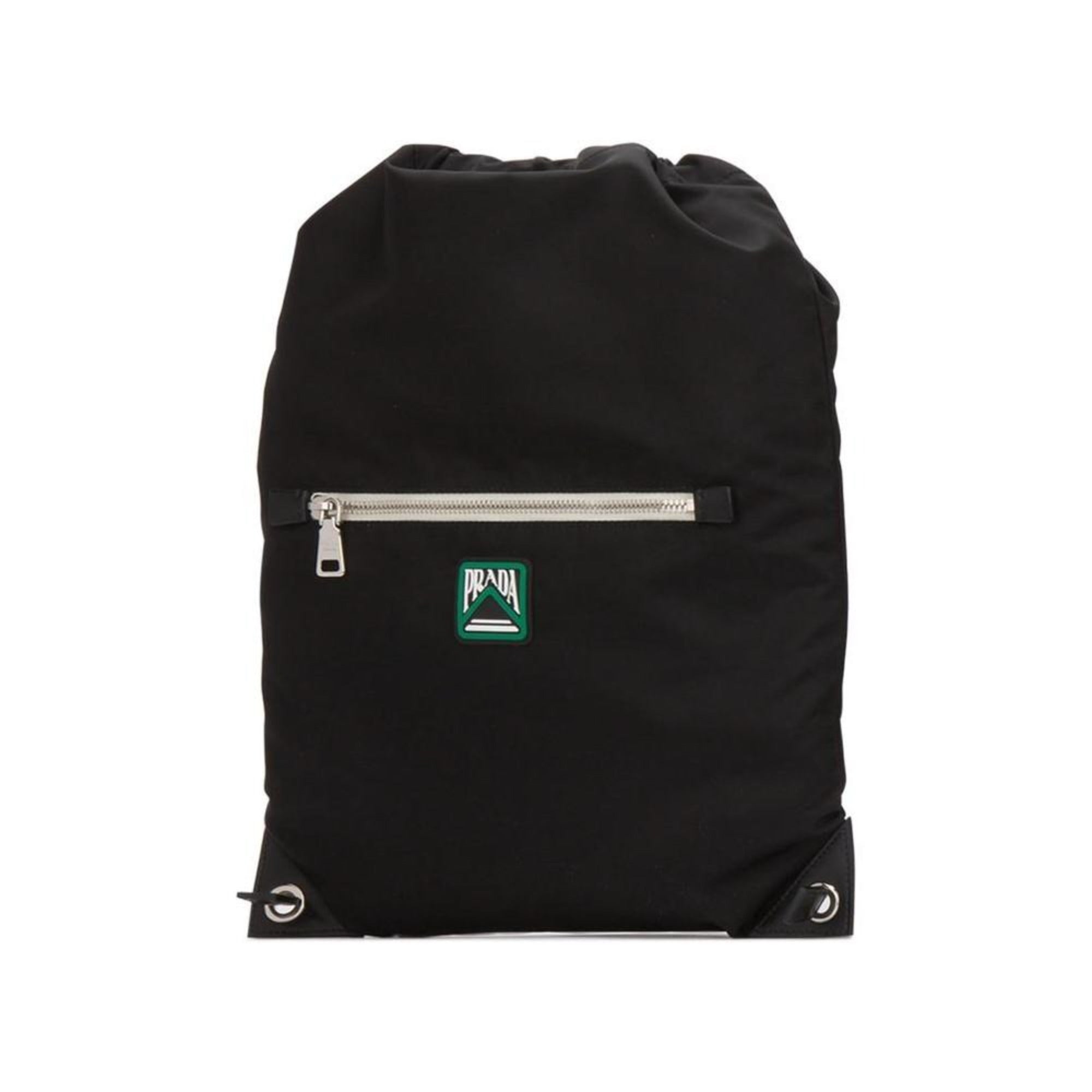 Prada Zaino Black Tessuto Nylon Drawstring Backpack 2VZ030 at_Queen_Bee_of_Beverly_Hills