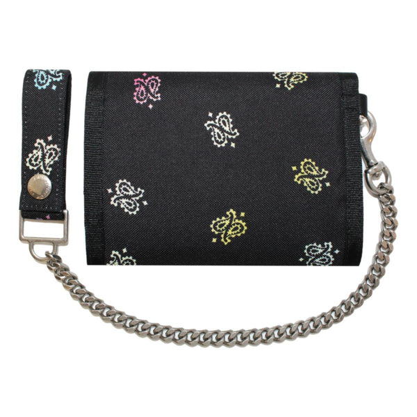 サンローラン、発送用、専用出品 Saint Laurent Black Nylon Chain Trifold Wallet – Queen Bee
