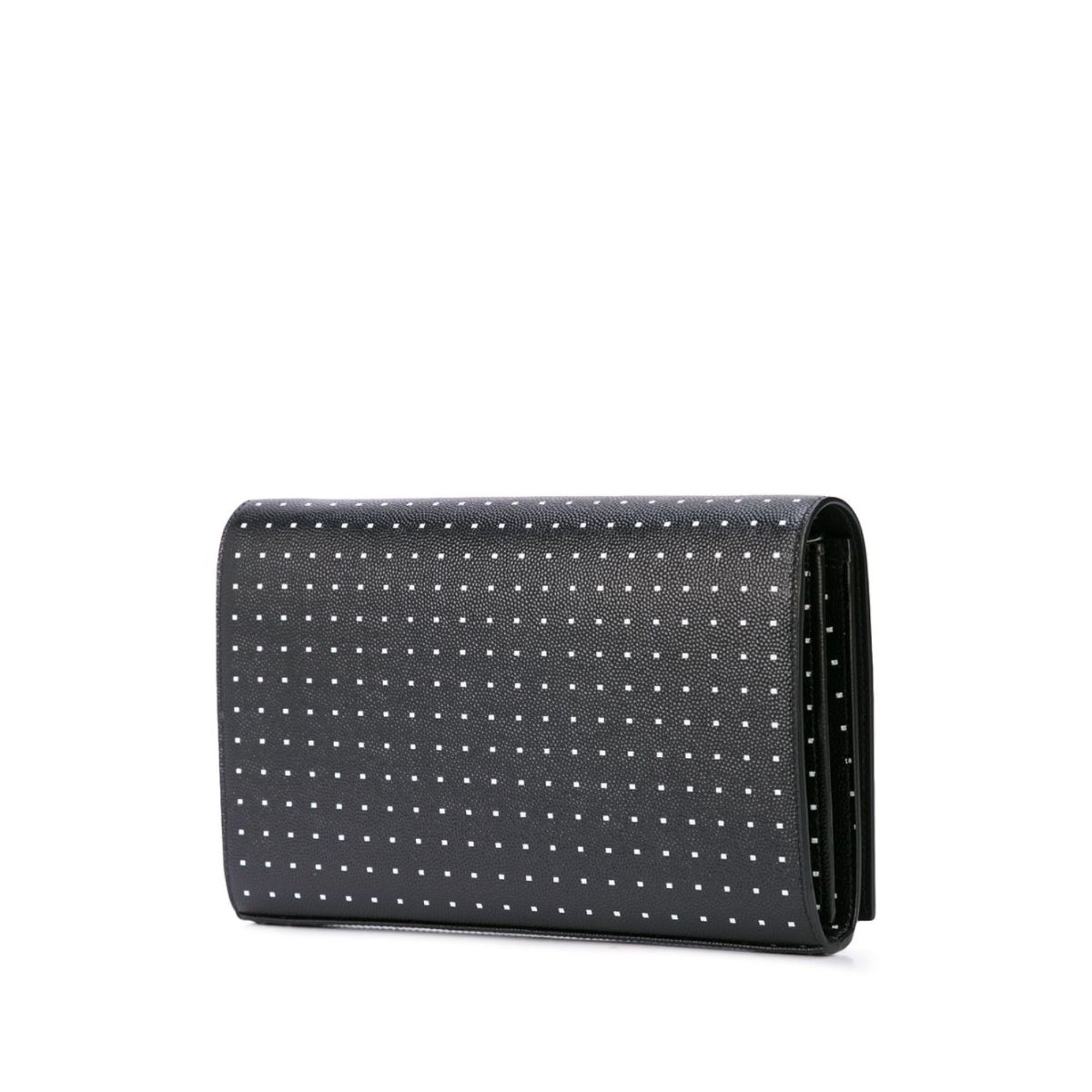Saint Laurent Kate Monogram Grain De Poudre Black Leather Crossbody 377829 at_Queen_Bee_of_Beverly_Hills