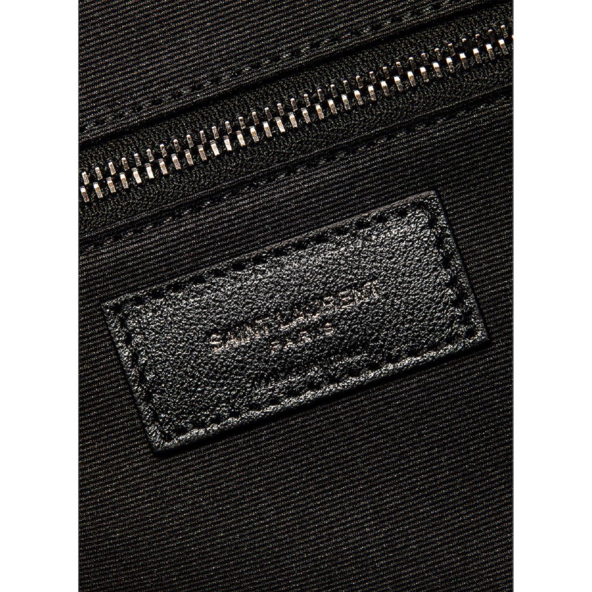 Saint Laurent Miles Logo Black Calf Leather Duffel Bowling Bag 525145 at_Queen_Bee_of_Beverly_Hills