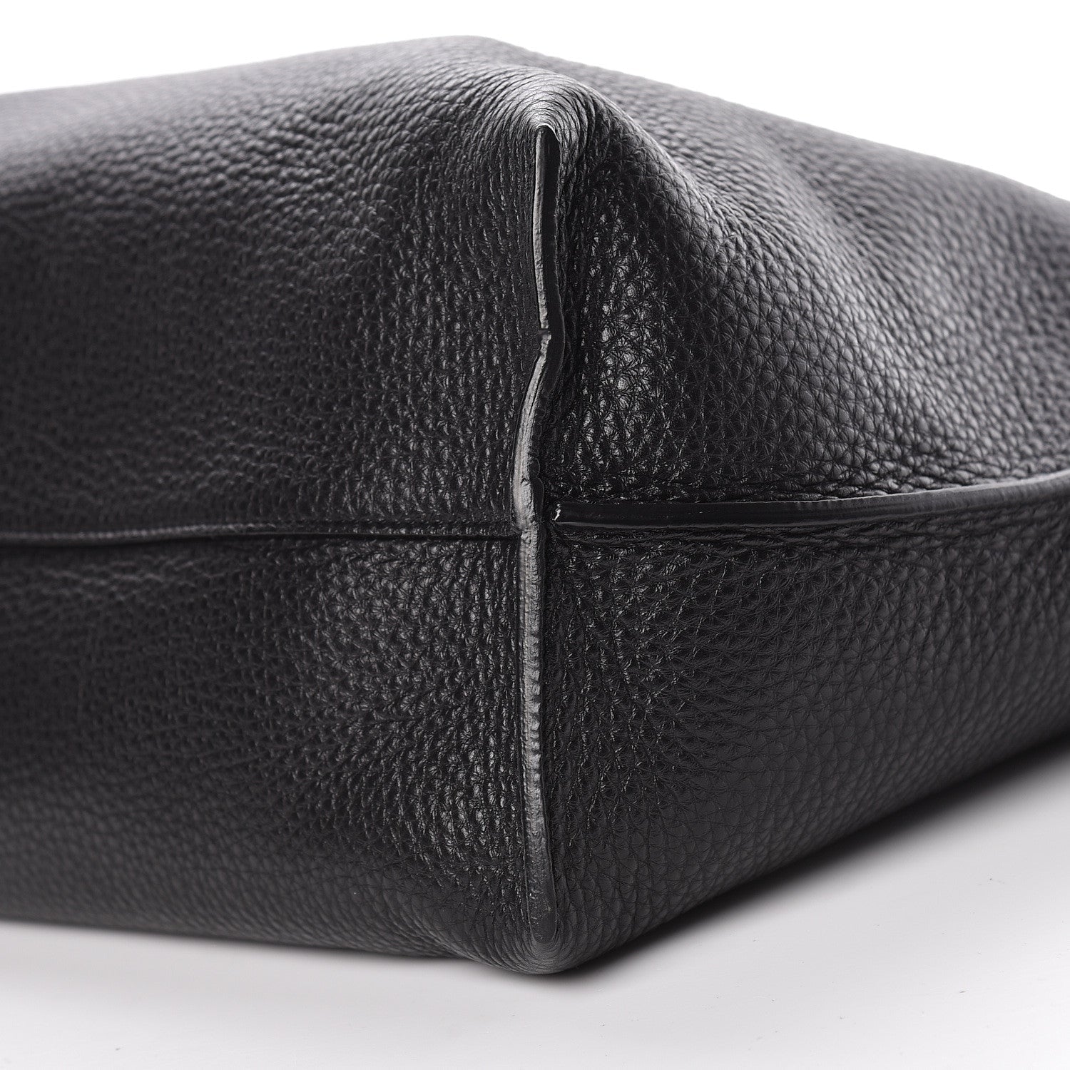 Saint Laurent Patti Black Grained Calfskin Leather Tote 553751 at_Queen_Bee_of_Beverly_Hills