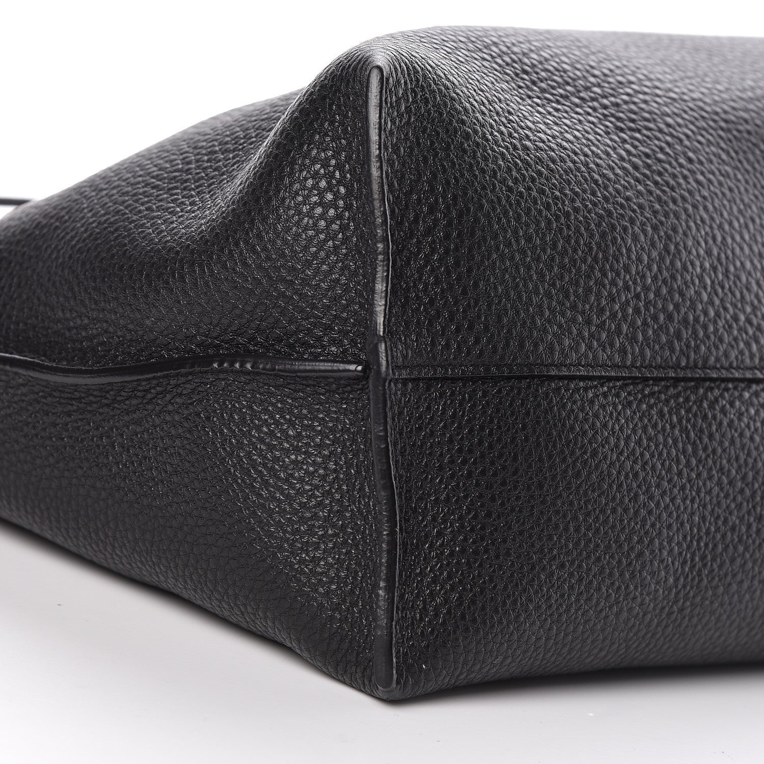 Saint Laurent Patti Black Grained Calfskin Leather Tote 553751 at_Queen_Bee_of_Beverly_Hills