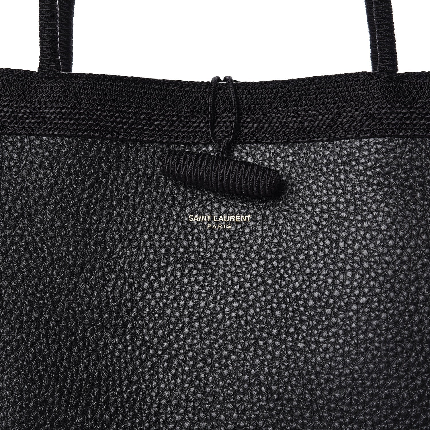 Saint Laurent Patti Black Grained Calfskin Leather Tote 553751 at_Queen_Bee_of_Beverly_Hills