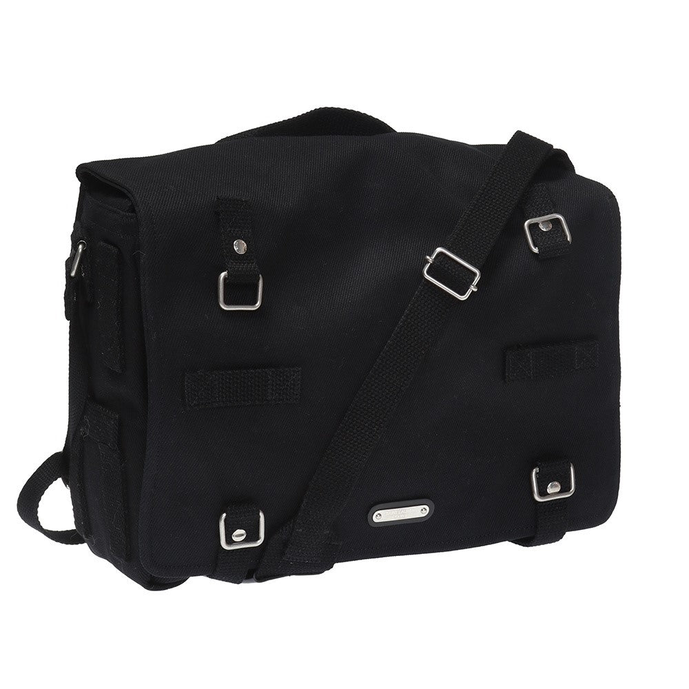 Saint Laurent Sac Army Black Canvas Messenger Bag 553972 at_Queen_Bee_of_Beverly_Hills