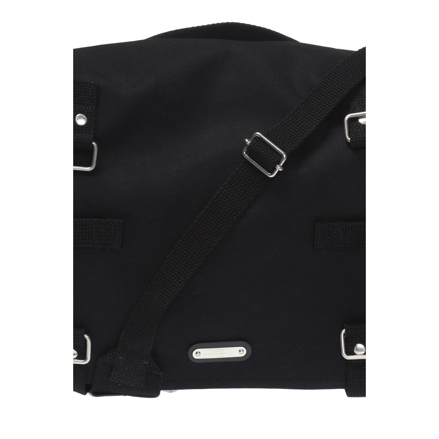 Saint Laurent Sac Army Black Canvas Messenger Bag 553972 at_Queen_Bee_of_Beverly_Hills