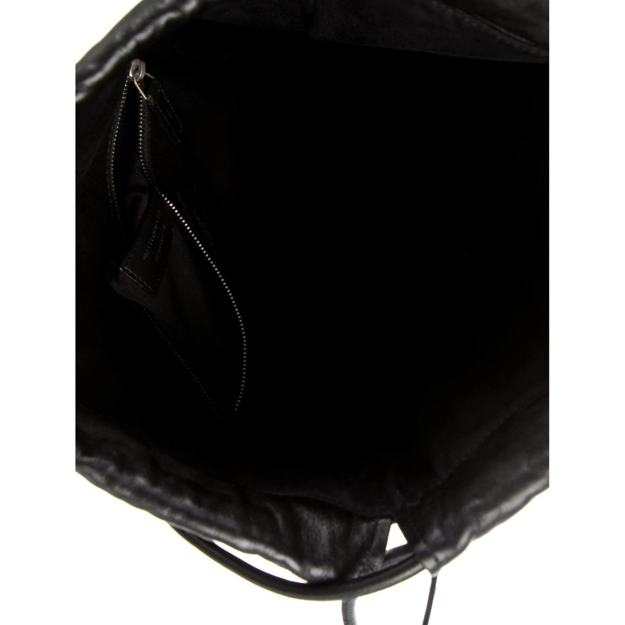 Saint Laurent Teddy Black Canvas Palm Drawstring Backpack 553919 at_Queen_Bee_of_Beverly_Hills