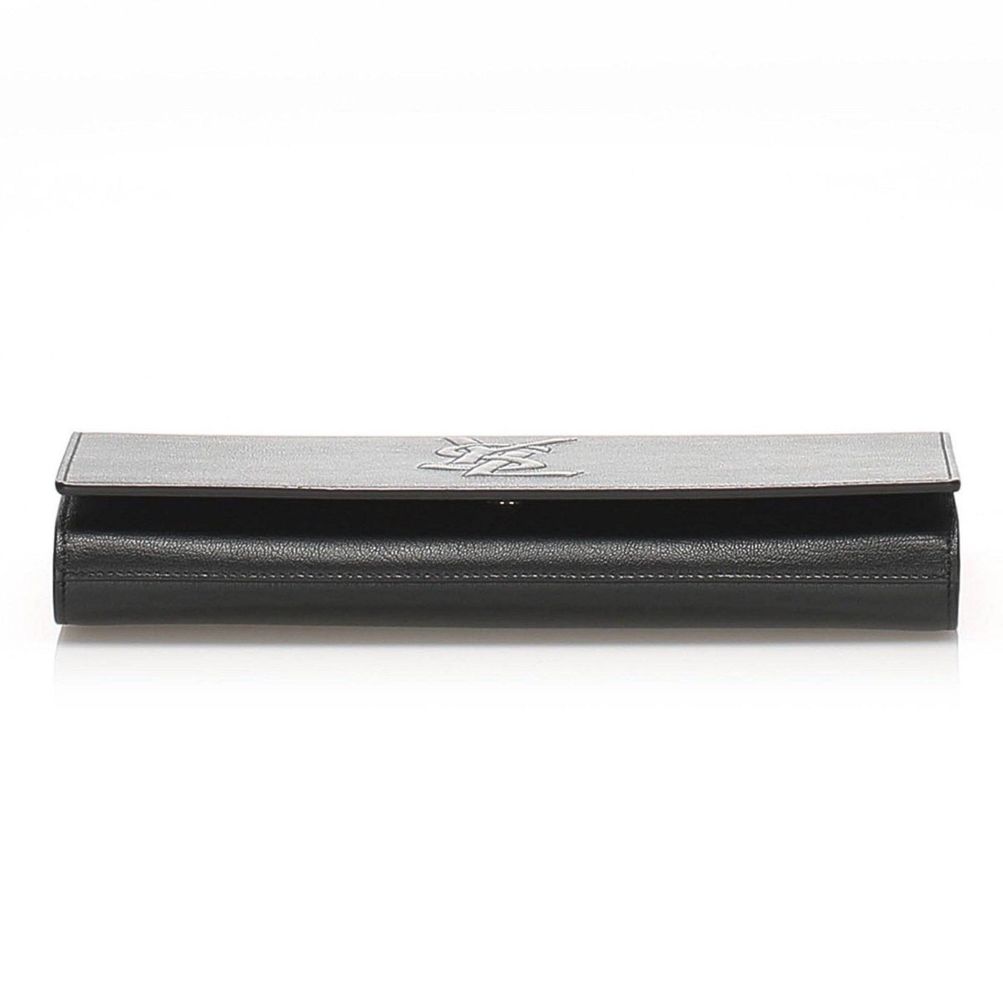 Saint Laurent YSL Belle de Jour Leather Black Large Clutch Bag 361120 at_Queen_Bee_of_Beverly_Hills
