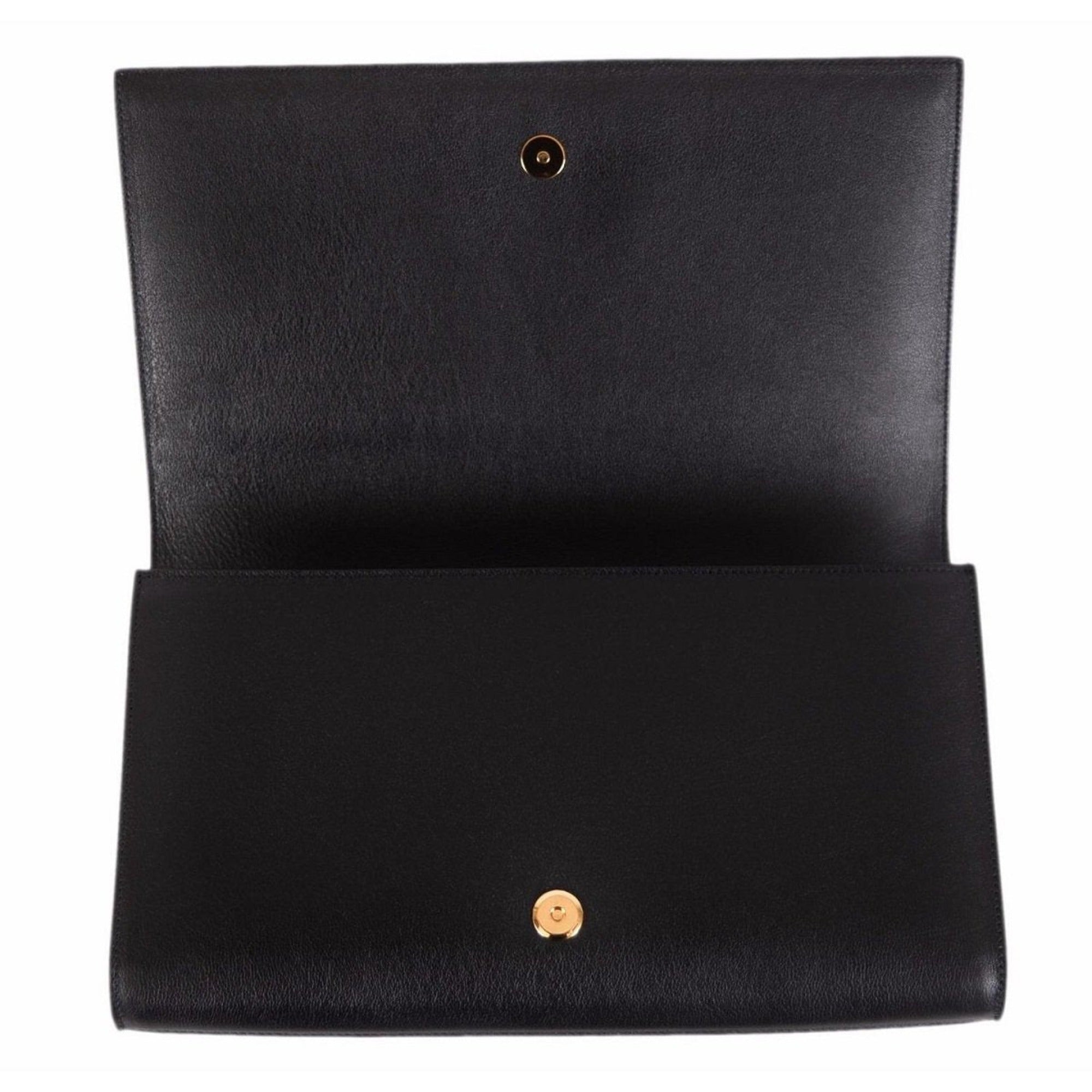 Saint Laurent YSL Belle de Jour Leather Black Large Clutch Bag 361120 at_Queen_Bee_of_Beverly_Hills