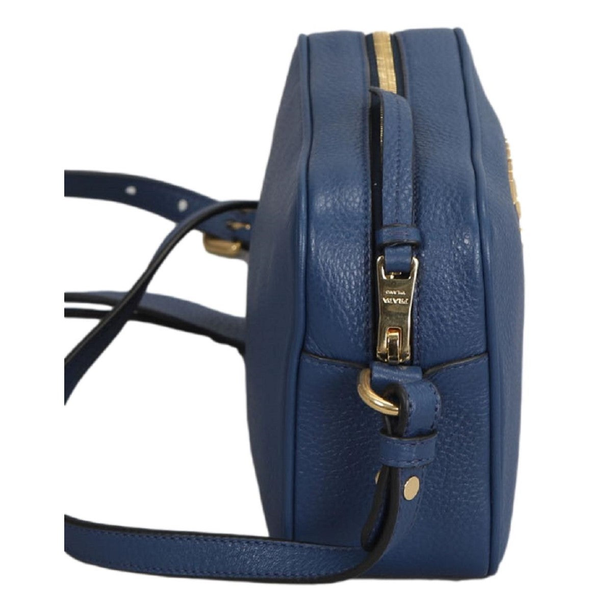 Prada Royal Blue Vitello Phenix Leather Crossbody Bag