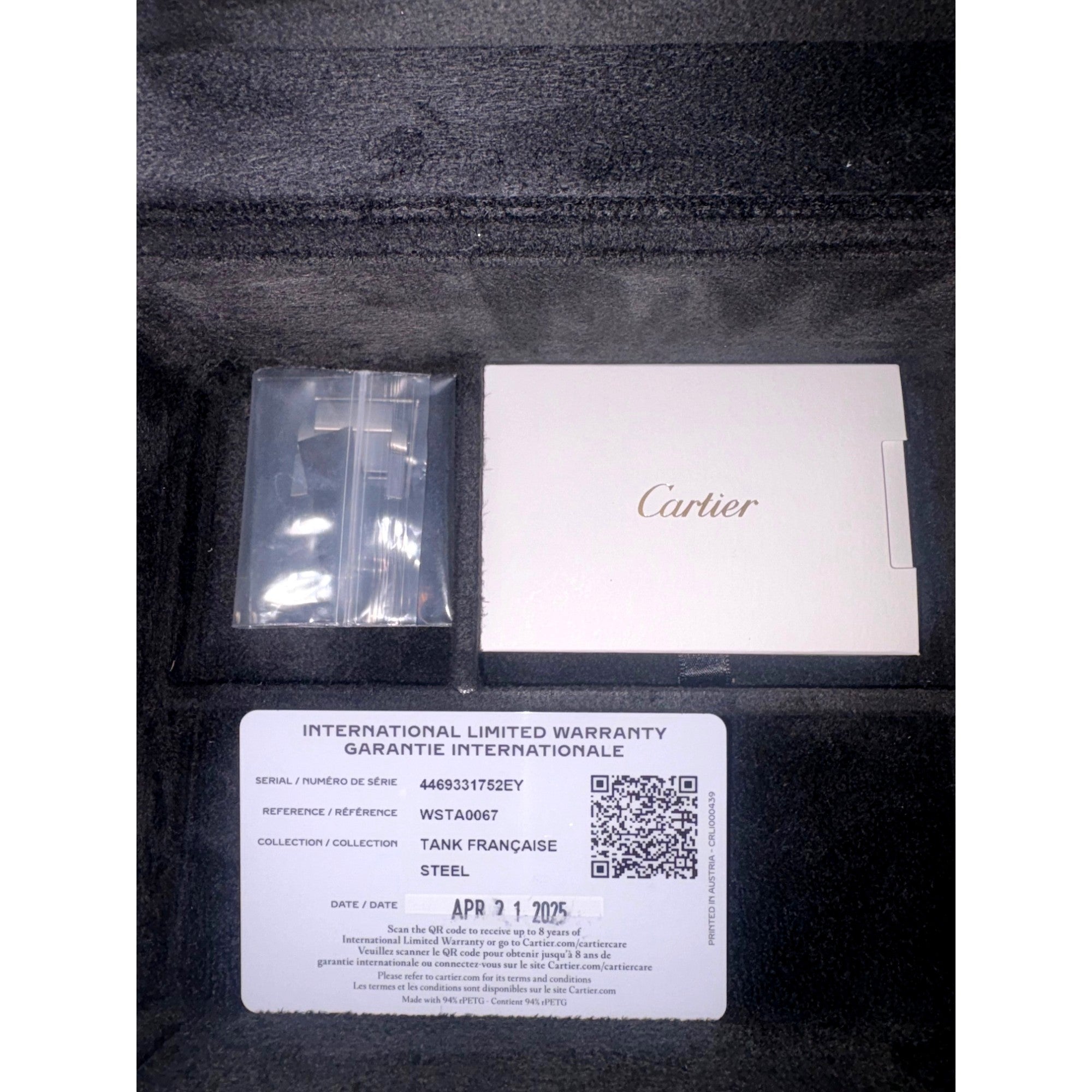 Cartier Tank Francaise Automatic 36.7mm Stainless Steel Watch Large Model