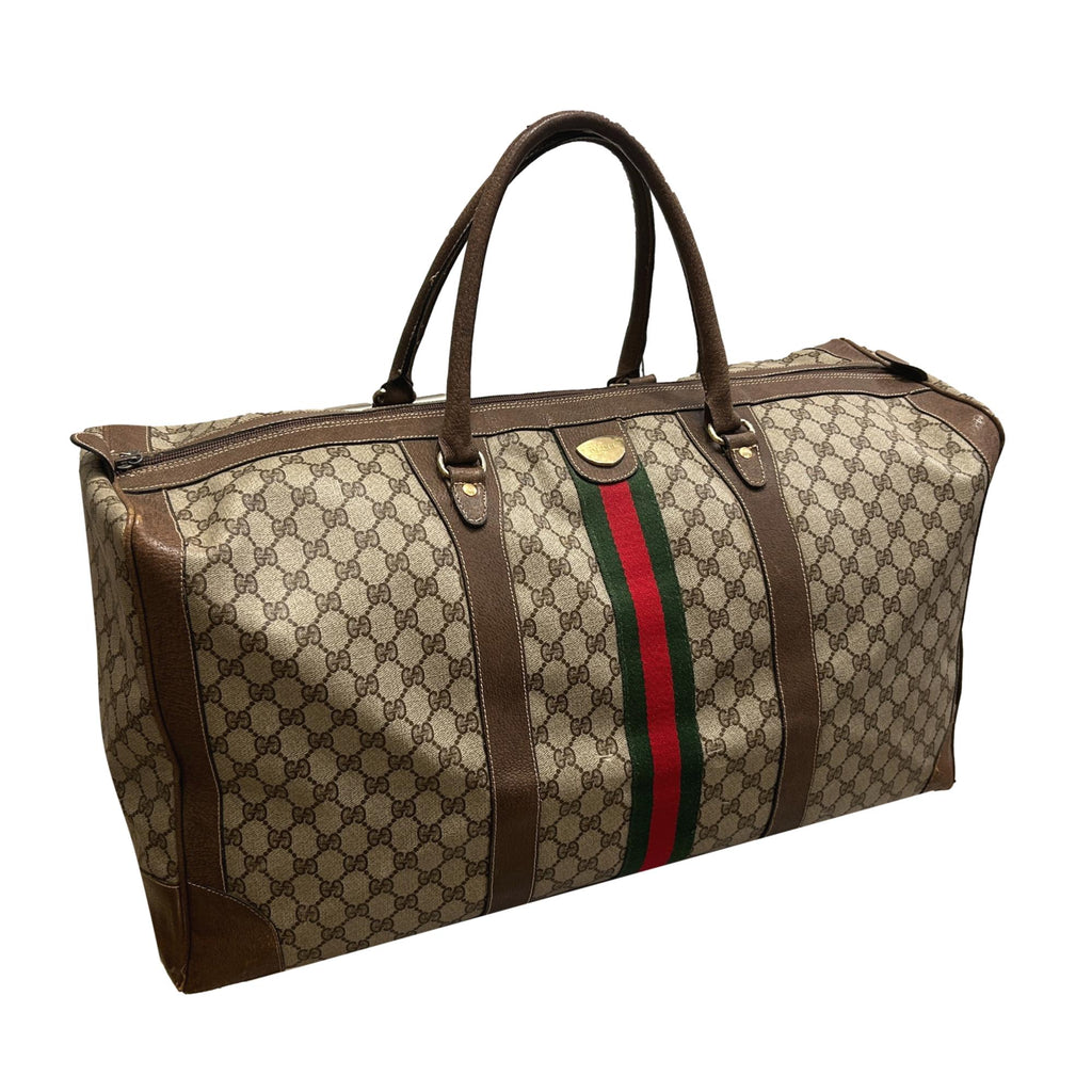 Gucci monogram duffle bag best sale