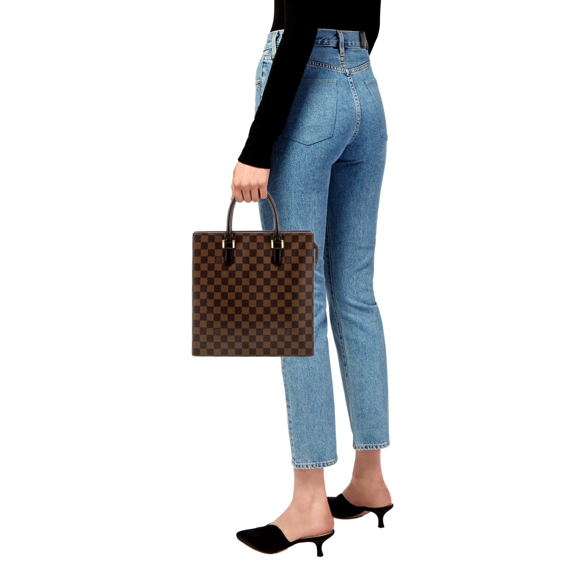 Louis Vuitton Damier Ebene Sac Plat Tote Vintage 1997