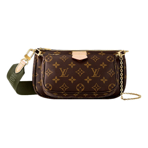 Louis Vuitton Multi Pochette Accessoires Classic Monogram Khaki Crossbody