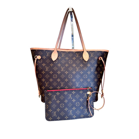 Louis Vuitton Neverfull Brown Tote Monogram Canvas MM