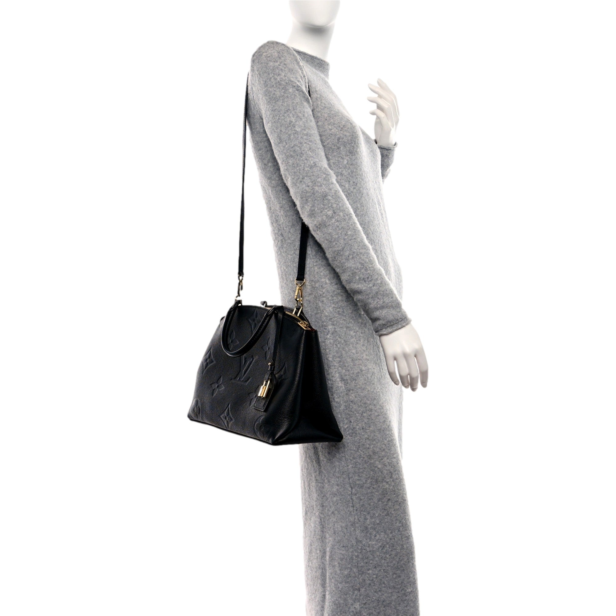 Louis Vuitton Monogram Giant Empreinte Grand Palais Satchel Black