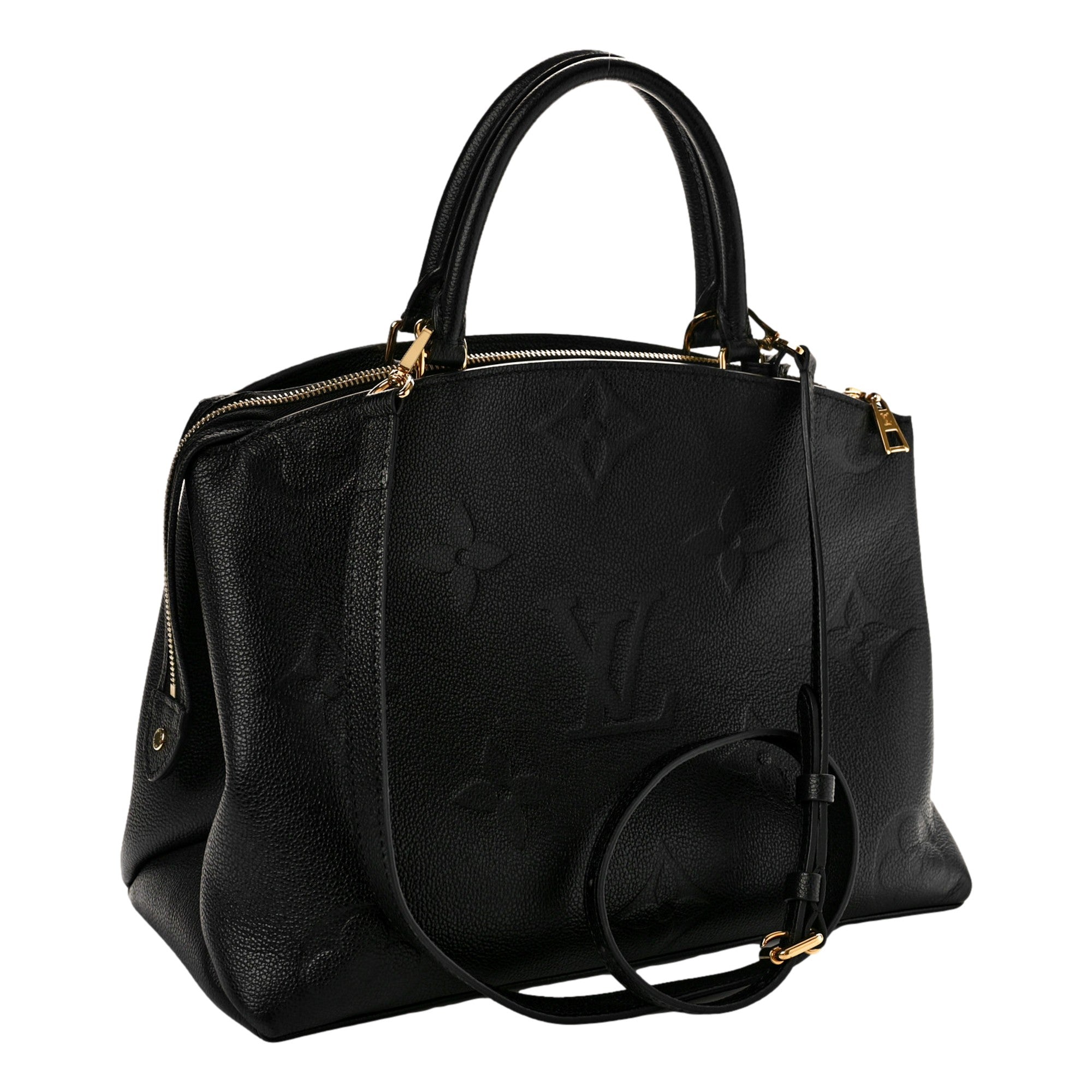 Louis Vuitton Monogram Giant Empreinte Grand Palais Satchel Black