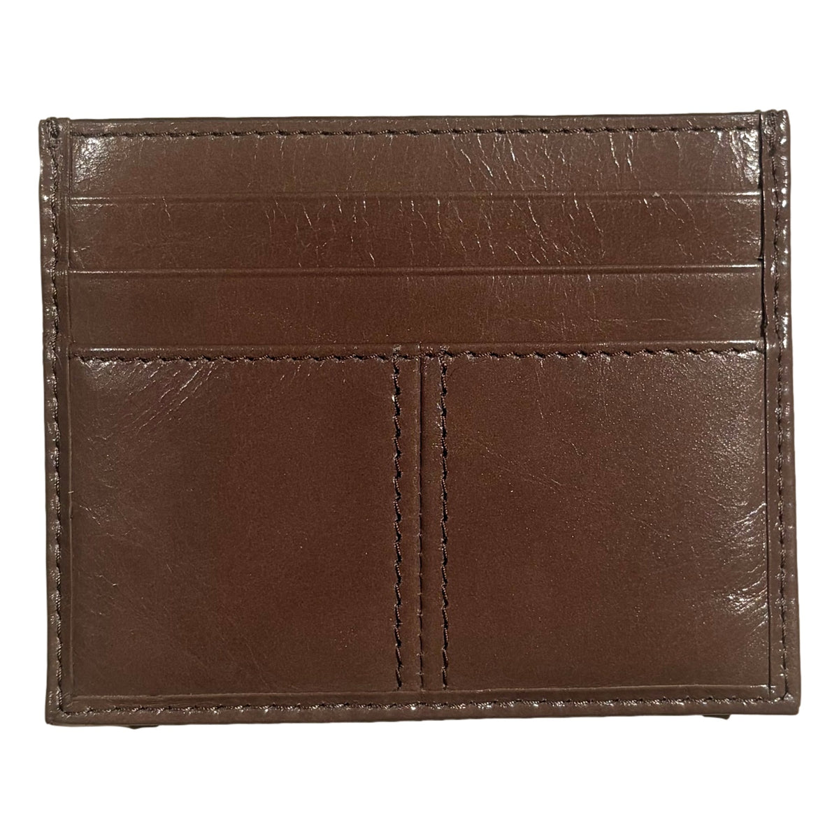 Prada Soft Lux Leather Triangle Logo Card Holder Wallet Argilla Gray sold at Queen Bee of Beverly Hills