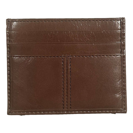 Prada Soft Lux Leather Triangle Logo Card Holder Wallet Argilla Gray sold at Queen Bee of Beverly Hills