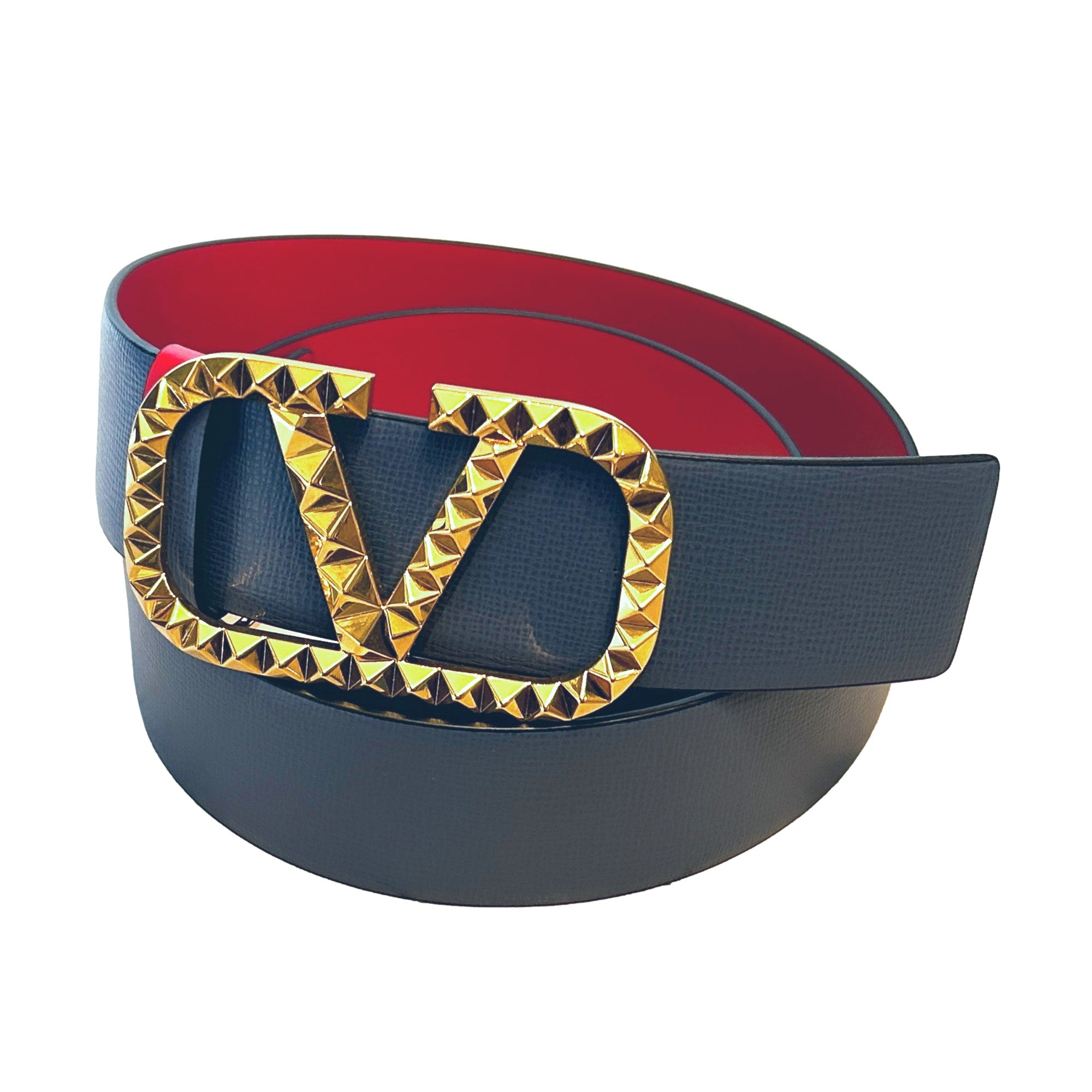 Valentino Garavani One Stud reversible leather belt - Green