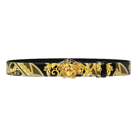 Versace La Medusa Baroque Reversible Calfskin Belt 80/32