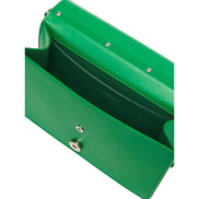 Alexander McQueen The Slash Skull Ring Clutch Handbag Bright Green