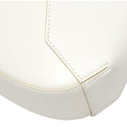 Alexander McQueen The Jewelled Hobo Bag in White Leather with Silver Knuckle