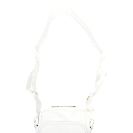 Balenciaga Nasa Logo Phone Holder Crossbody Bag White Recycled Nylon available at Queen Bee of Beverly Hills