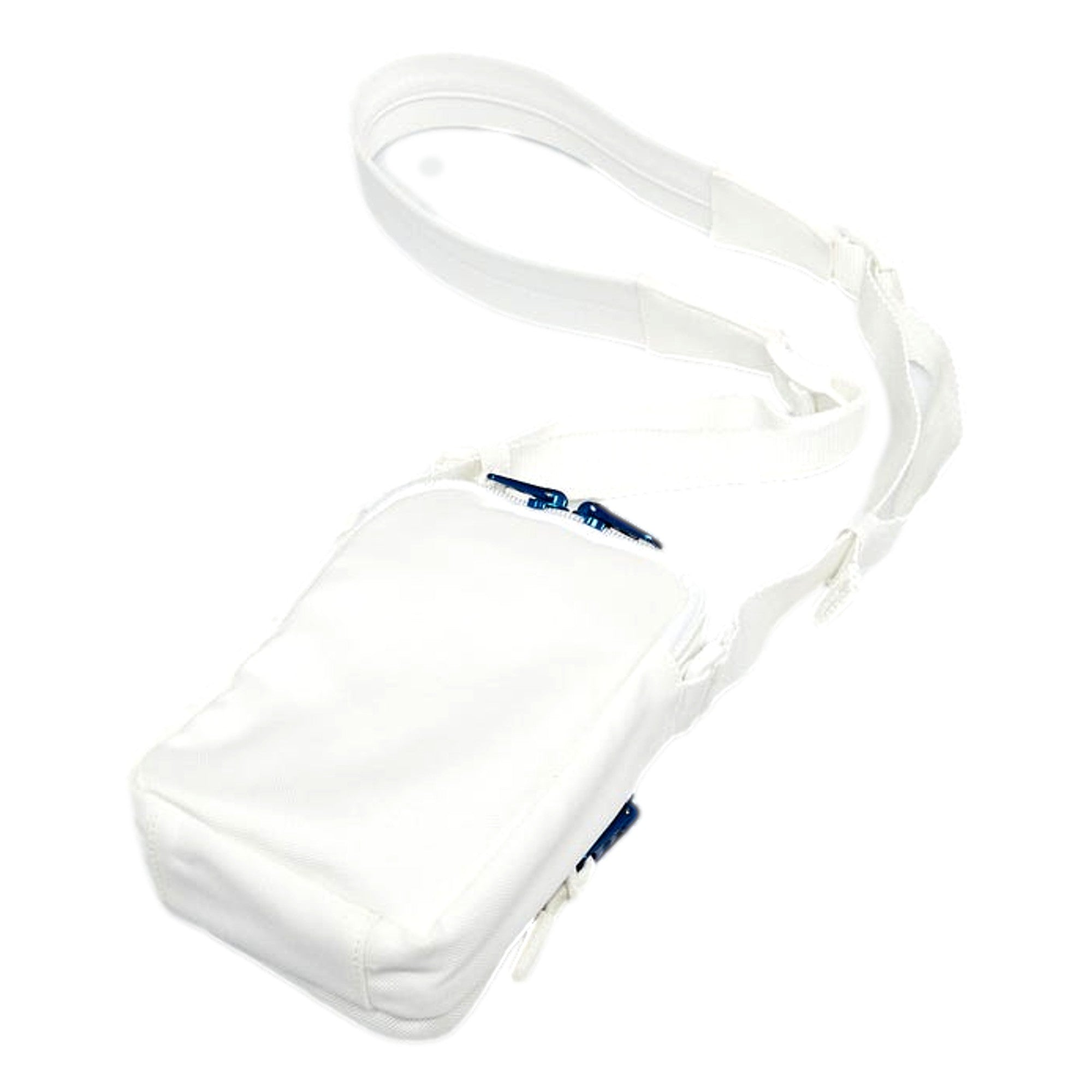 Balenciaga Nasa Logo Phone Holder Crossbody Bag White Recycled Nylon available at Queen Bee of Beverly Hills