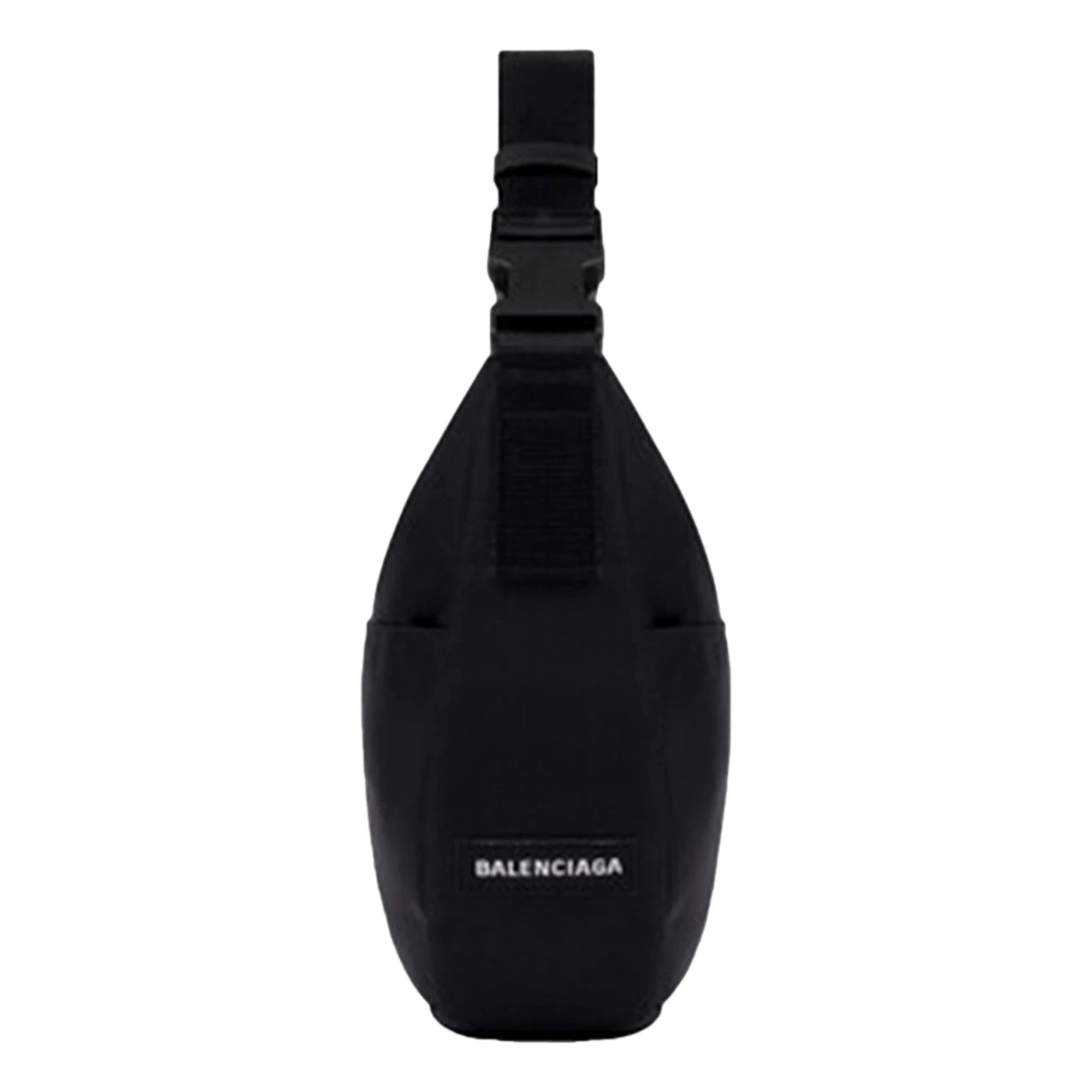 Balenciaga Nasa Logo Sling Shoulder Crossbody Bag Black Recycled Nylon available at Queen Bee of Beverly Hills