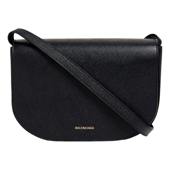 Balenciaga Ville Day Navy Grained Leather Shoulder Bag available at Queen Bee of Beverly Hills