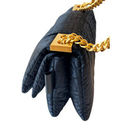 Balmain 1945 Nylon Monogram Flap Crossbody Shoulder Bag Black Small available at Queen Bee of Beverly Hills