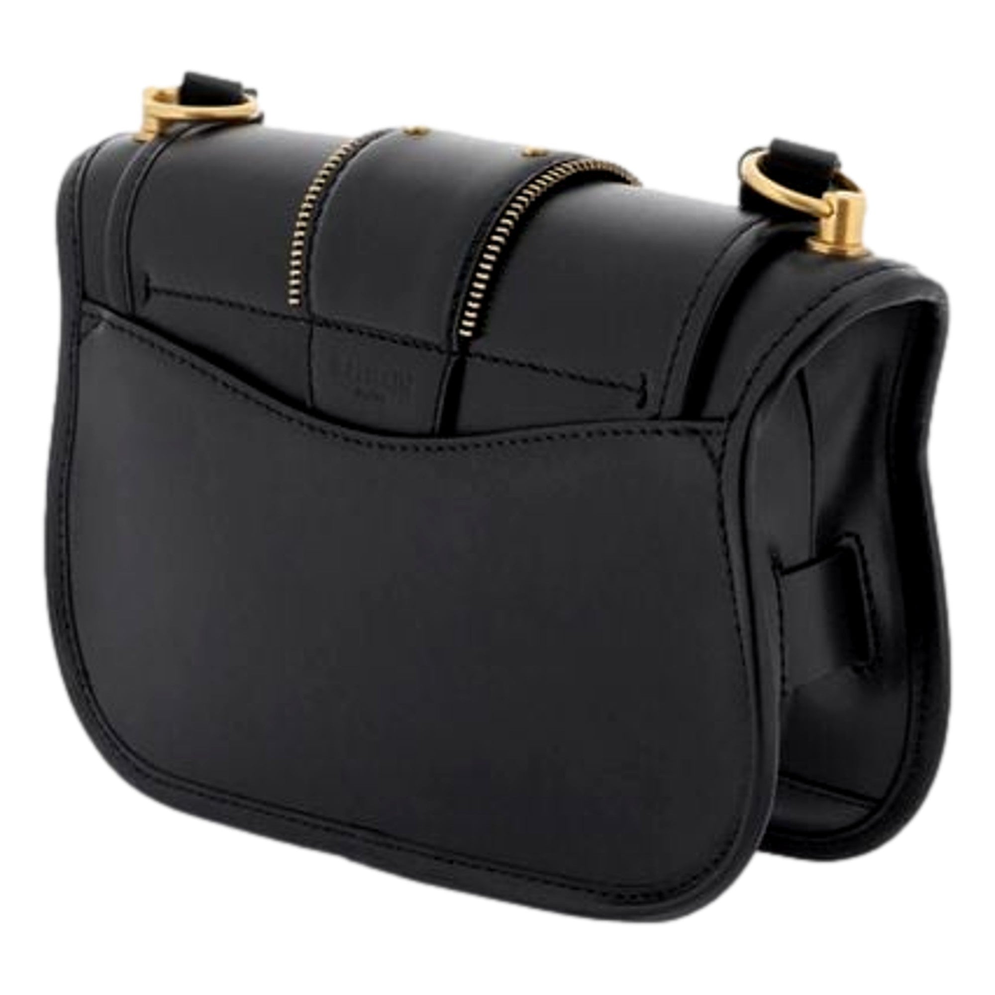 Balmain Blaze Black Smooth Calf Leather Medium Flap Shoulder Bag available at Queen Bee of Beverly Hills