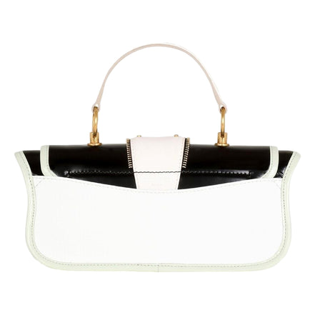 Balmain Blaze Mint Green Leather Baguette Top Handle Crossbody Bag available at Queen Bee of Beverly Hills