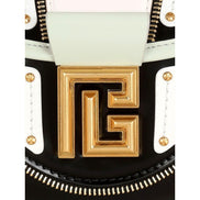 Balmain Blaze Mint Green Leather Baguette Top Handle Crossbody Bag available at Queen Bee of Beverly Hills