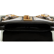 Balmain Blaze Mint Green Leather Baguette Top Handle Crossbody Bag available at Queen Bee of Beverly Hills