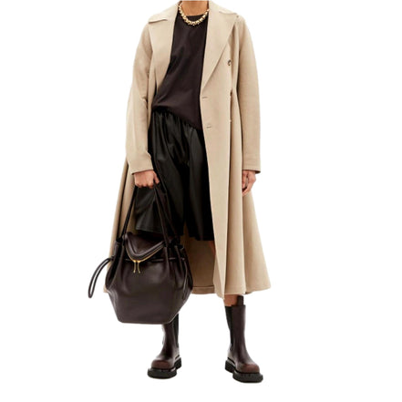 Bottega Veneta Beak Large Brown Calfskin Shoulder Bag available at Queen Bee of Beverly Hills