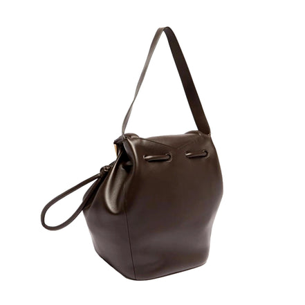 Bottega Veneta Beak Large Brown Calfskin Shoulder Bag available at Queen Bee of Beverly Hills