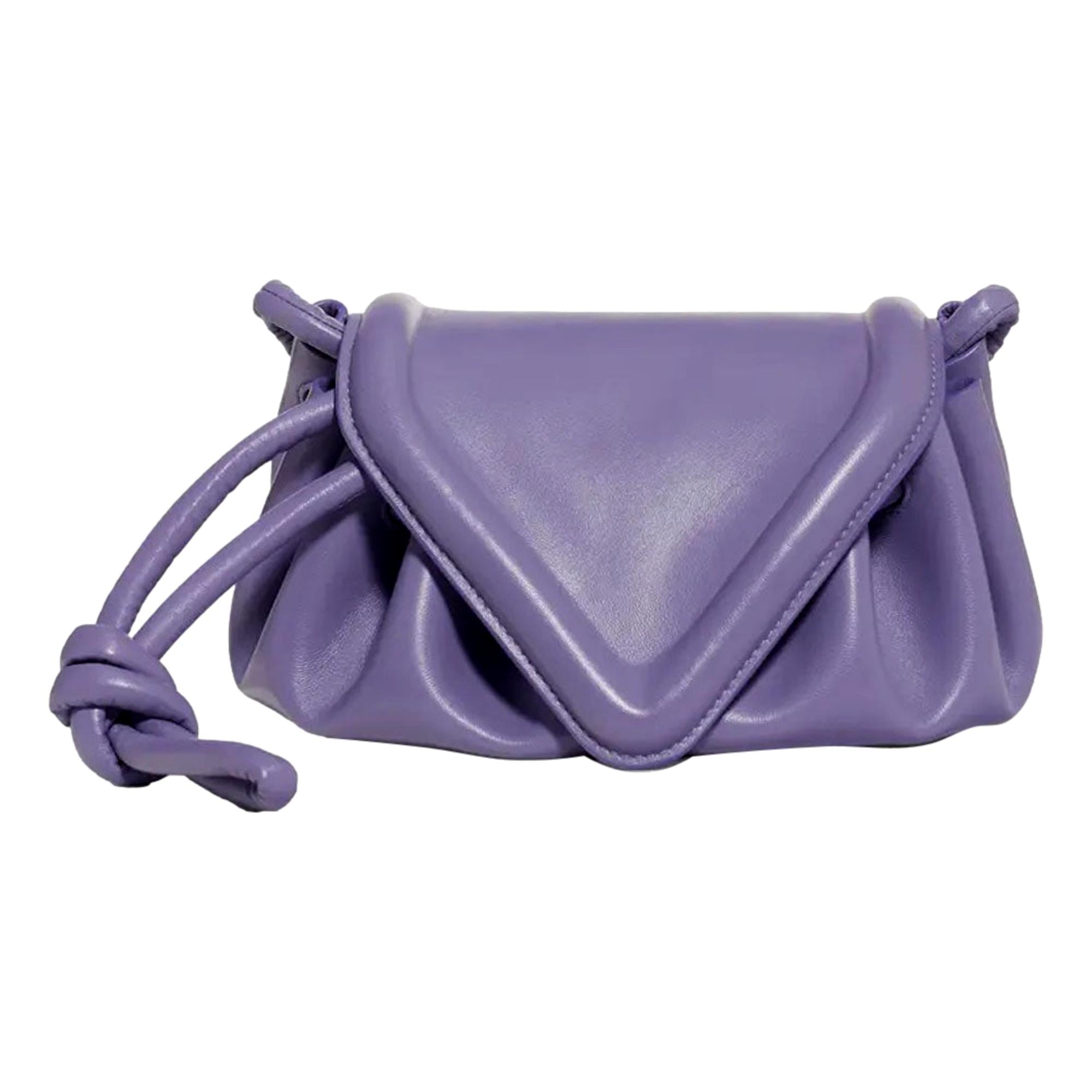 Bottega Veneta Beak Lavender Nappa Leather Small Crossbody Bag available at Queen Bee of Beverly Hills