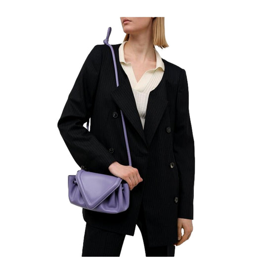 Bottega Veneta Beak Lavender Nappa Leather Small Crossbody Bag available at Queen Bee of Beverly Hills