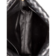 Bottega Veneta Intrecciato Olimpia Black Leather Fold Over Shoulder Bag available at Queen Bee of Beverly Hills