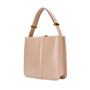 Bottega Veneta Marie Smooth Nude Blush Leather Shoulder Bag available at Queen Bee of Beverly Hills
