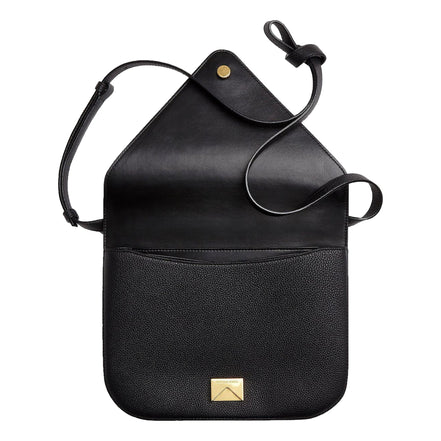 Bottega Veneta Mount Envelope Medium Shoulder Bag Leather Black and Gold available at Queen Bee of Beverly Hills