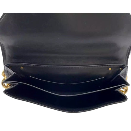 Bottega Veneta Mount Envelope Medium Shoulder Bag Leather Black and Gold available at Queen Bee of Beverly Hills
