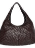 Bottega Veneta Nappa Intrecciato Ball Hobo Ebano Brown available at Queen Bee of Beverly Hills