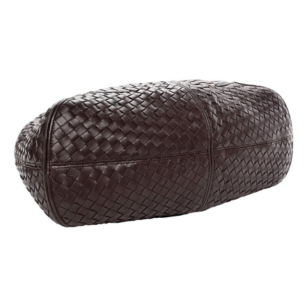 Bottega Veneta Nappa Intrecciato Ball Hobo Ebano Brown available at Queen Bee of Beverly Hills