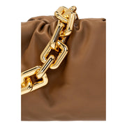 Bottega Veneta The Chain Pouch Brown Calfskin Leather Shoulder Bag available at Queen Bee of Beverly Hills